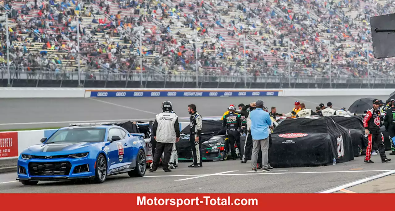 Regen über dem Michigan-Oval: NASCAR-Fortsetzung am Montag