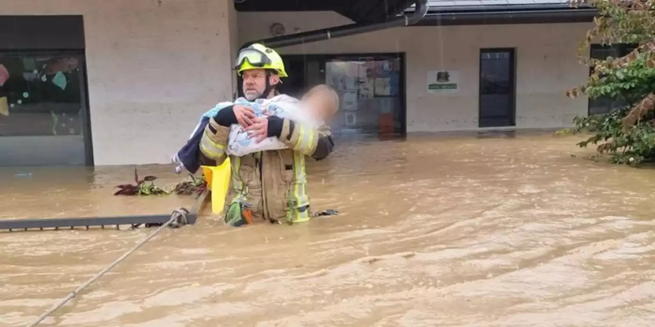 Slowenien: Feuerwehr-Held rettet 22 Kinder – Flut zerstört sein Haus