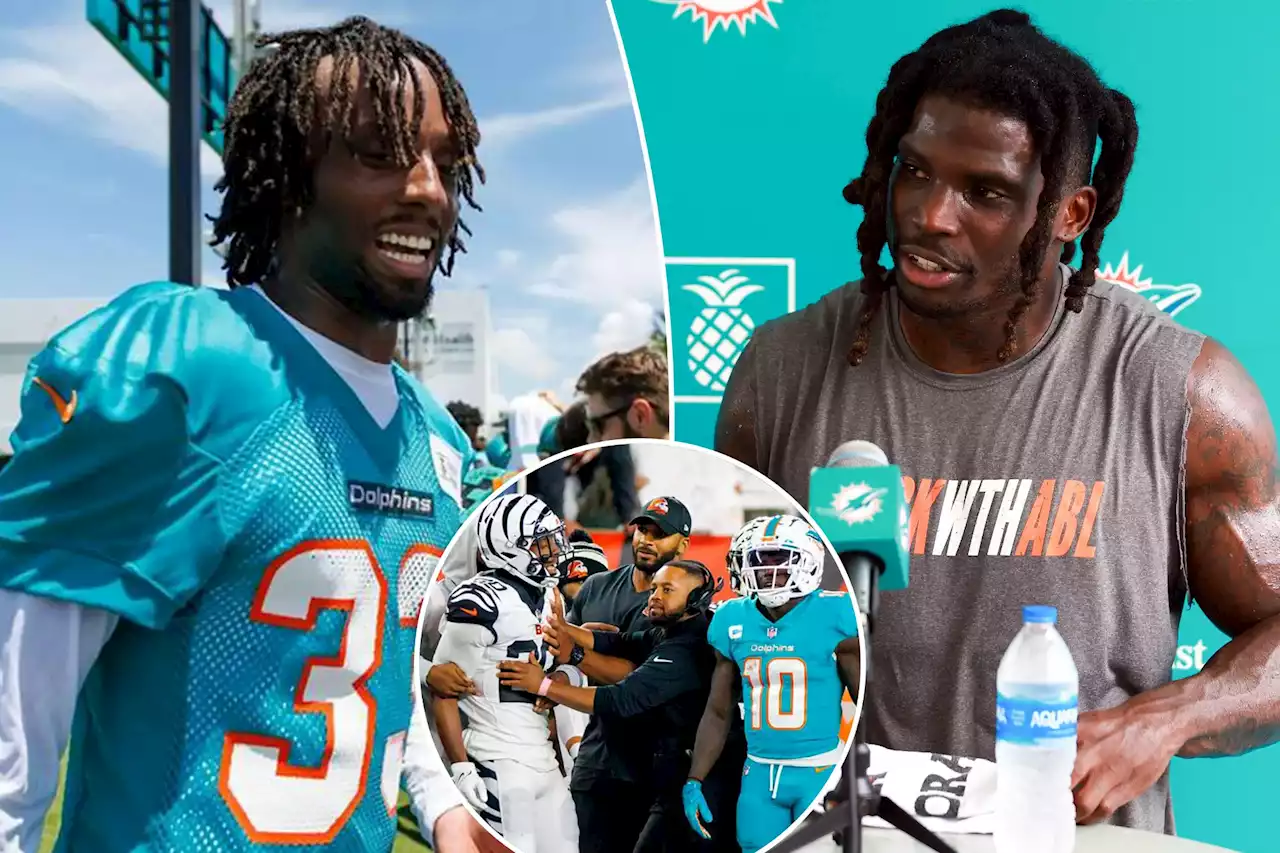 Dolphins’ Tyreek Hill excited to ‘embarrass’ Eli Apple at practice as they squash beef