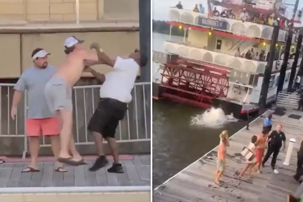 Dramatic new video shows what led up to huge WWE-style brawl on Alabama dock