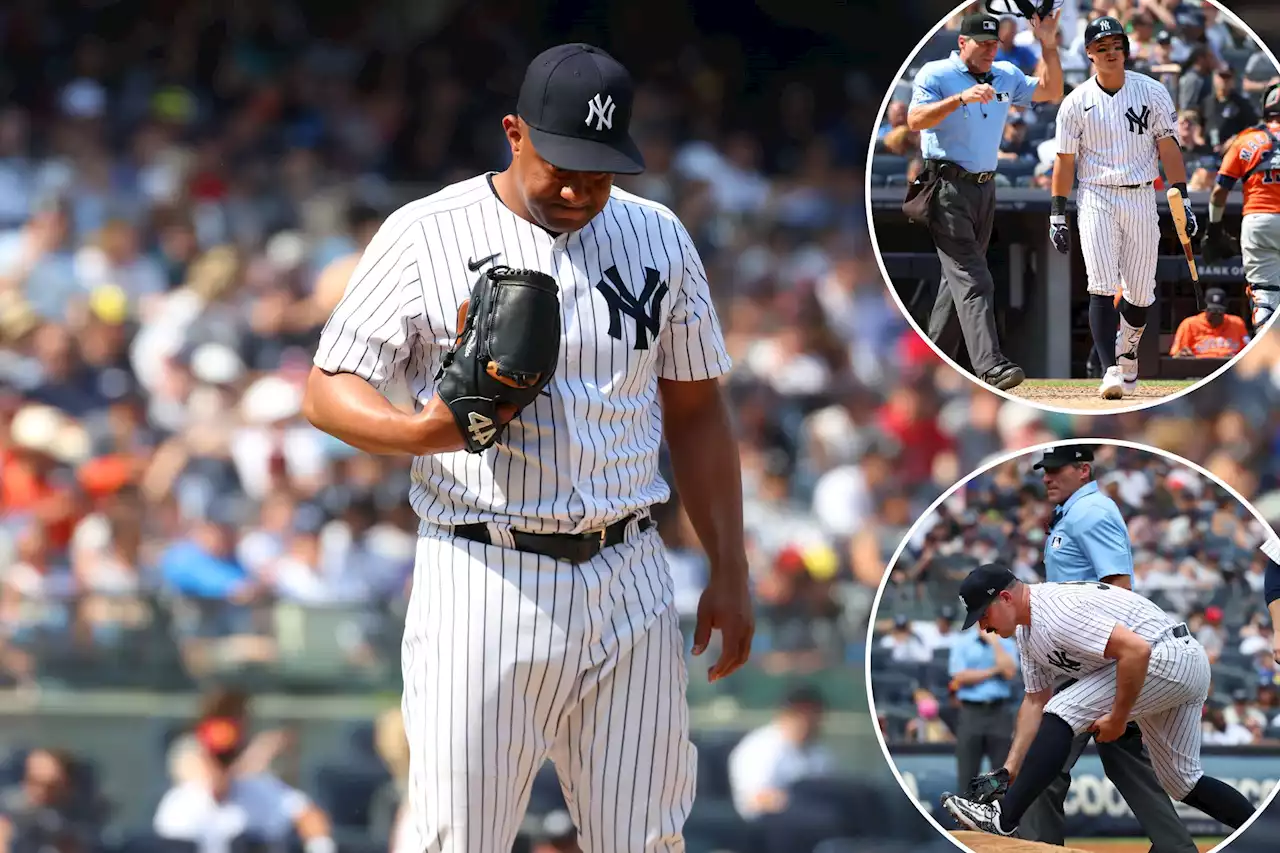 Yankees can’t overcome Carlos Rodon’s injury as bullpen falters in loss to Astros