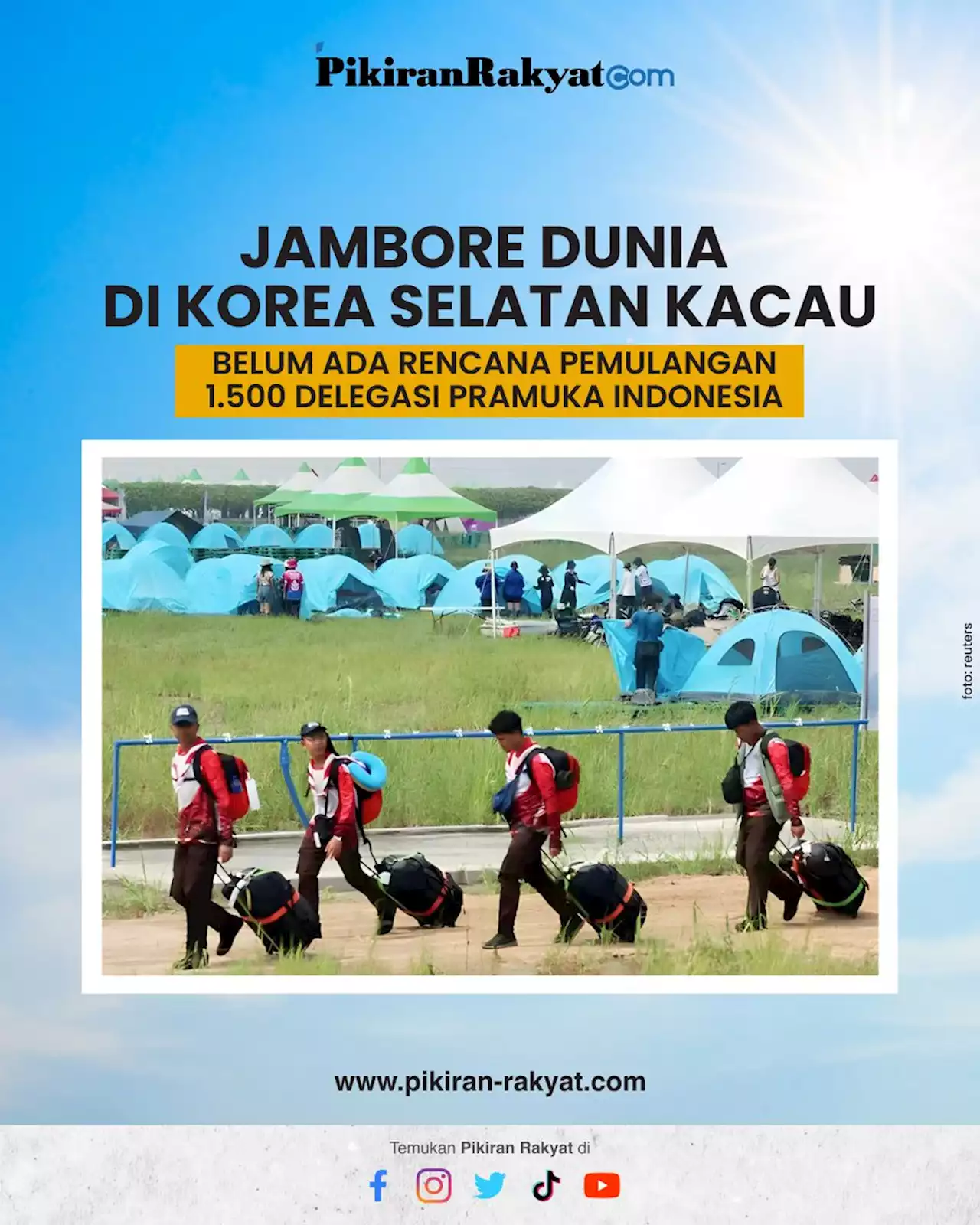 Jambore Dunia di Korea Selatan Kacau, Belum Ada Rencana Pemulangan 1.500 Delegasi Pramuka Indonesia