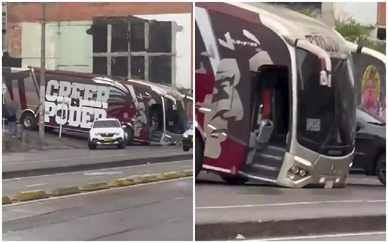 Bus del Deportes Tolima, víctima de las calles bogotanas; se estancó e hizo trancón - Pulzo