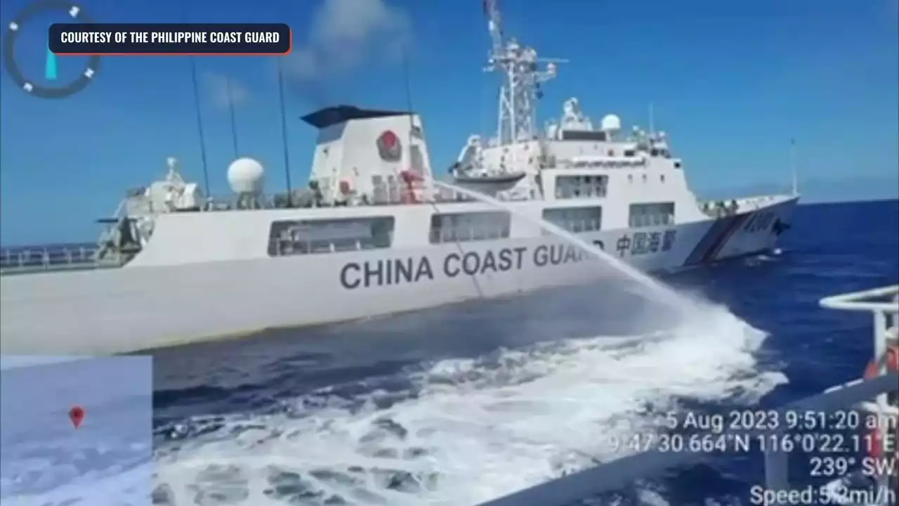 WATCH: Videos show China blocking, using water cannons against Philippine vessel