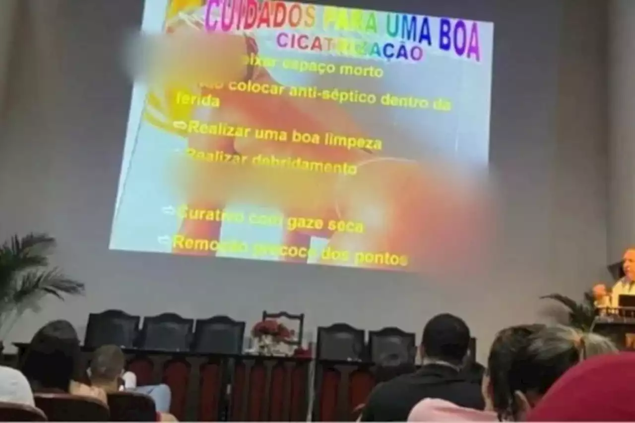 Médico causa polêmica ao usar foto de mulher nua em aula de curso em Maceió