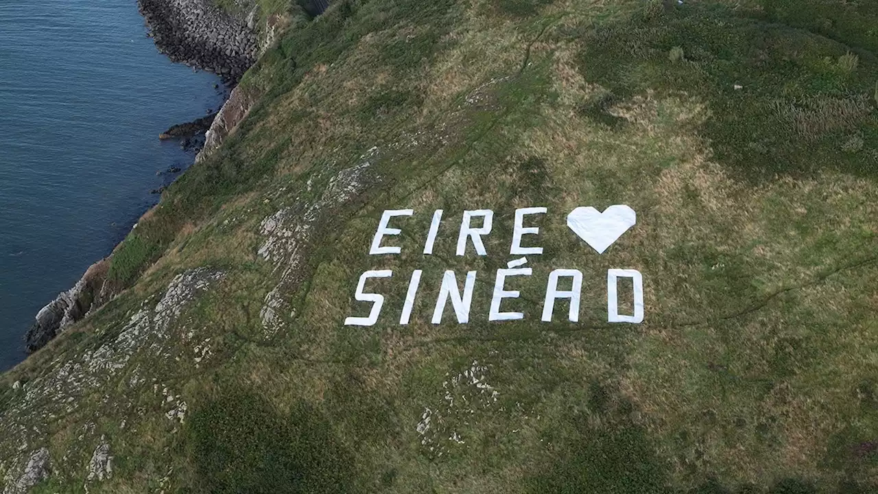 Sinead O'Connor: Hillside tribute unveiled close to town where singer will be buried