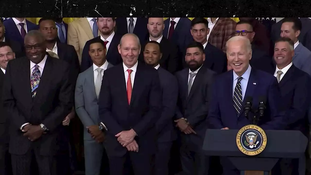 President Biden Makes Old Jokes With Dusty Baker During Astros White House Visit