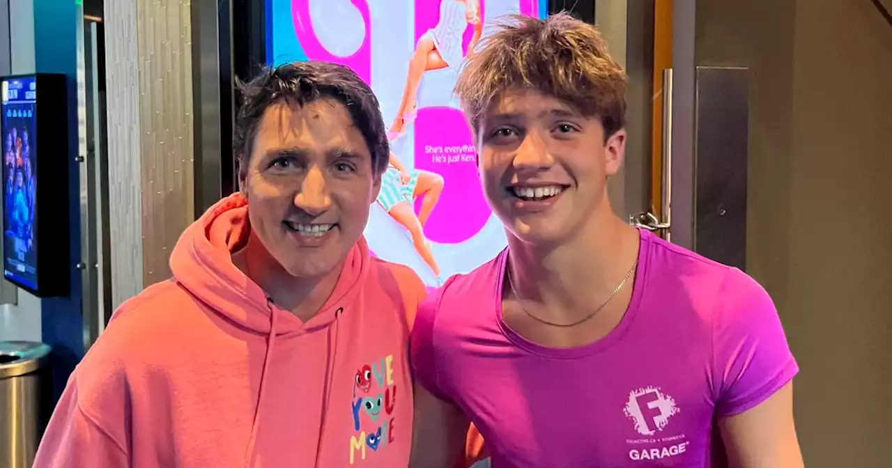 Justin Trudeau and son Xavier are 'team Barbie' in pink outfits