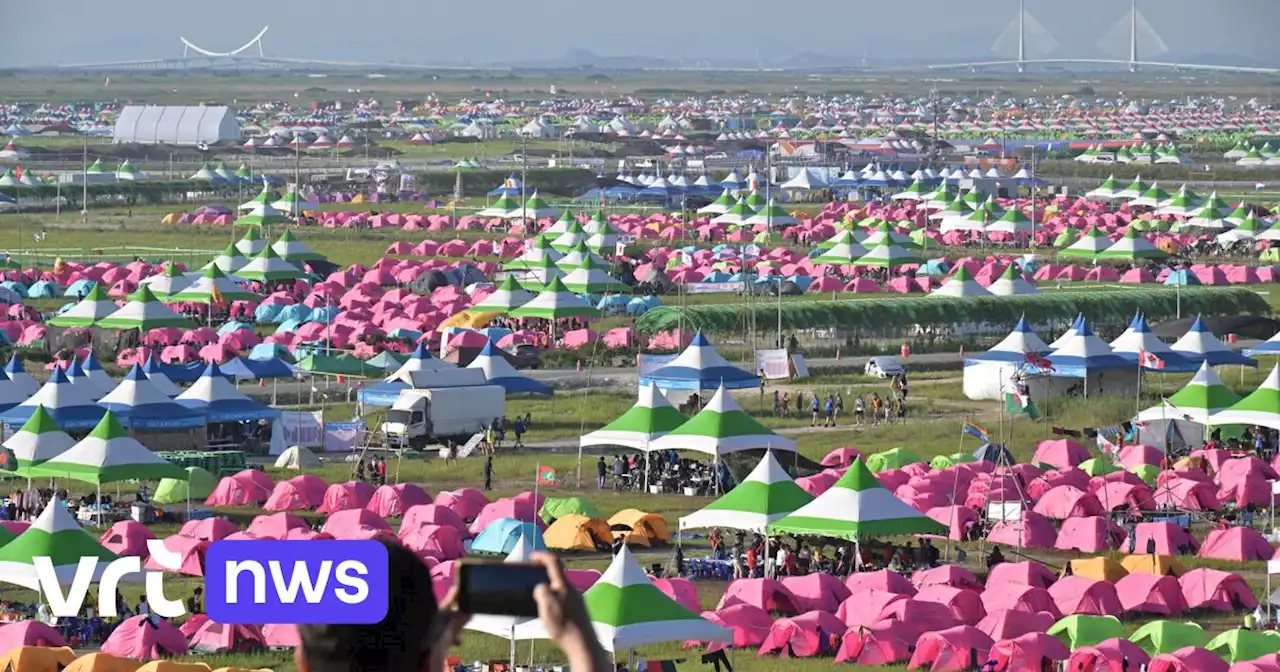 40.000 scouts worden geëvacueerd op Wereldjamboree voor naderende tyfoon, Belgische delegatie op bussen naar Seoul