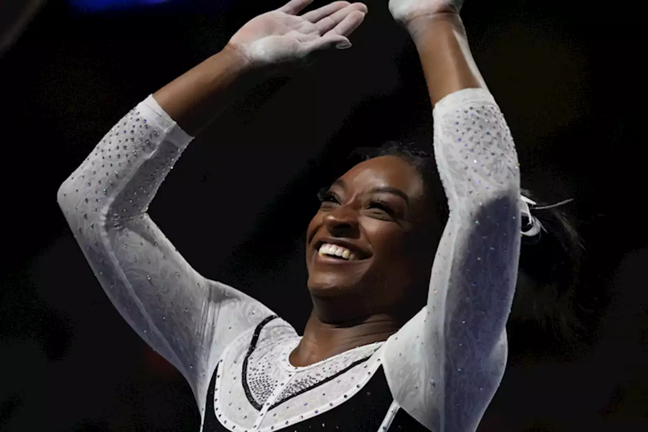 Simone Biles trying to enjoy moment after a two-year break—Olympic talk can come later | The Associated Press