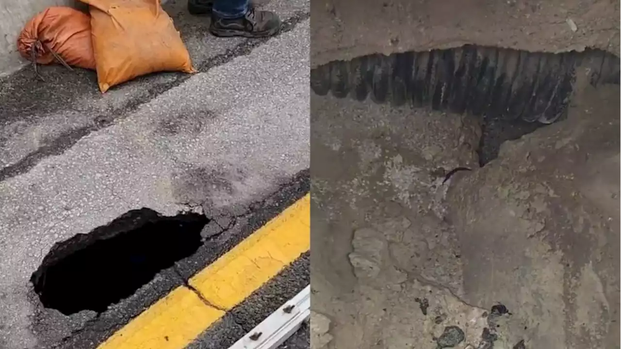 11-foot-deep sinkhole causing 'major problems' on Highway 400: OPP