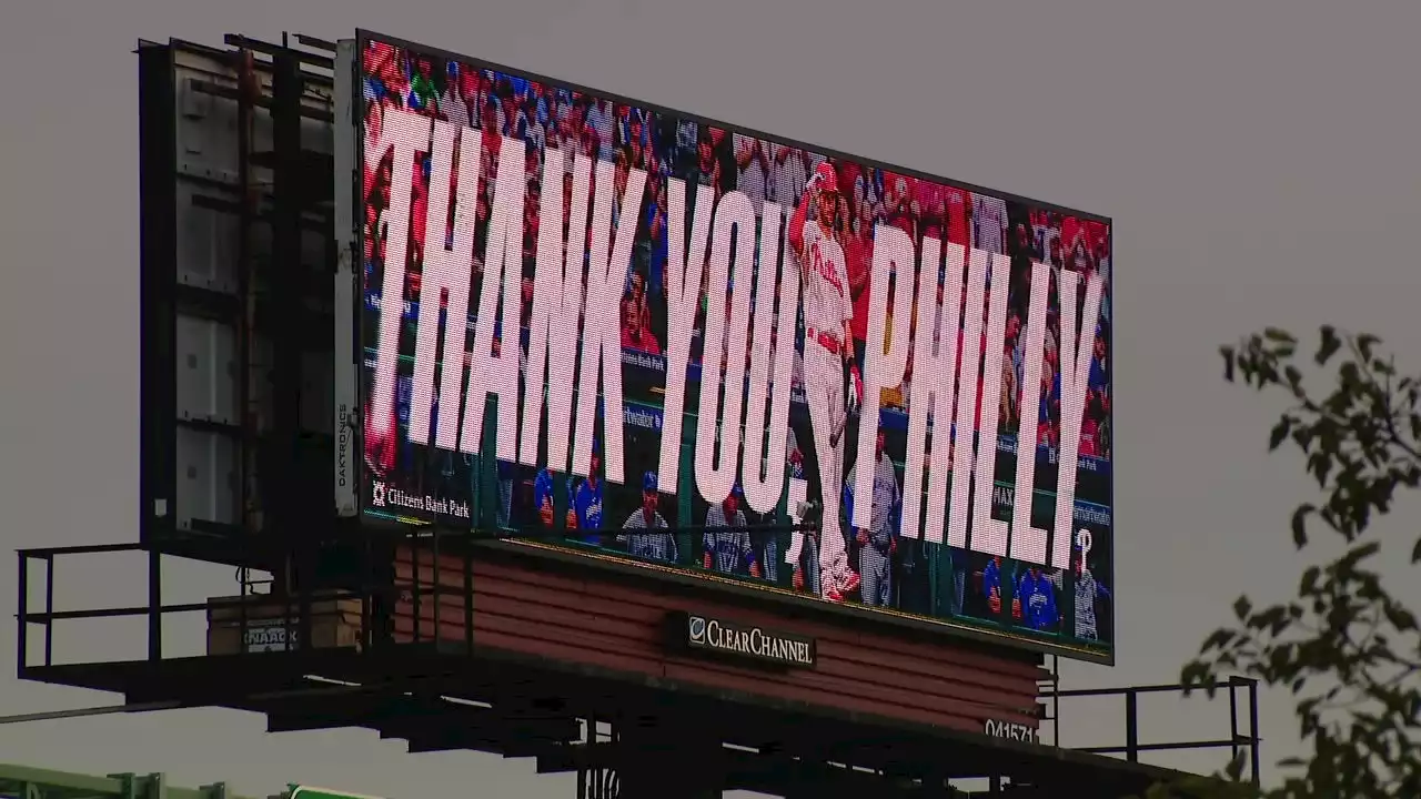 Phillies' Trea Turner Thanks Fans on Billboards