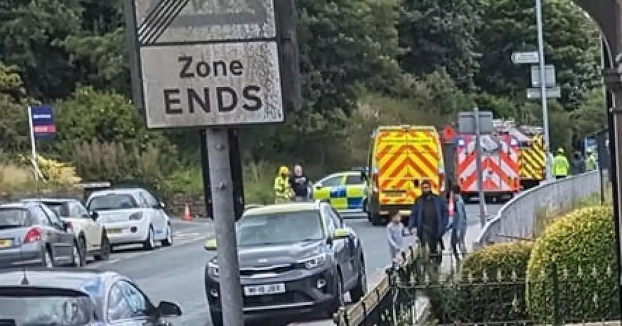 Two casualties after crash near club shuts major Accrington road