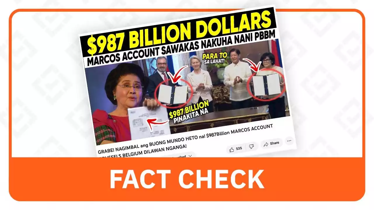 FACT CHECK: Walang Marcos account na ibinalik nang bumisita ang European Commission president