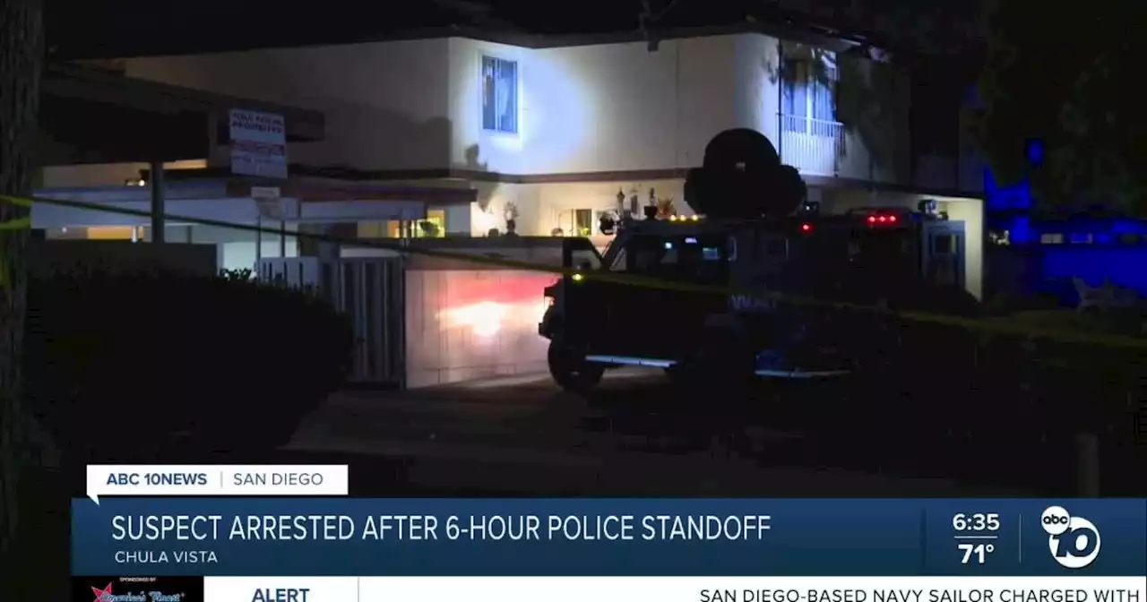 Standoff at Chula Vista Home Ends in Man's Arrest