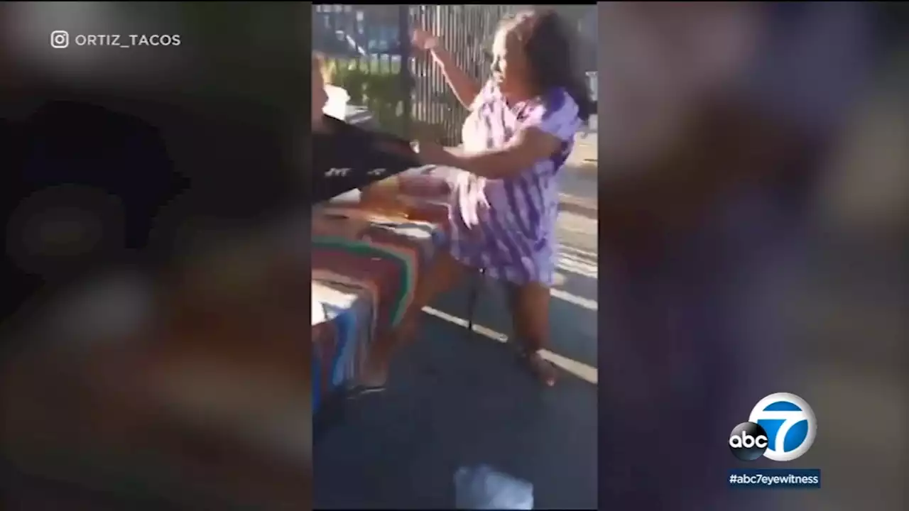 Woman Goes on Angry Rampage Against Taco-Stand Workers in Watts