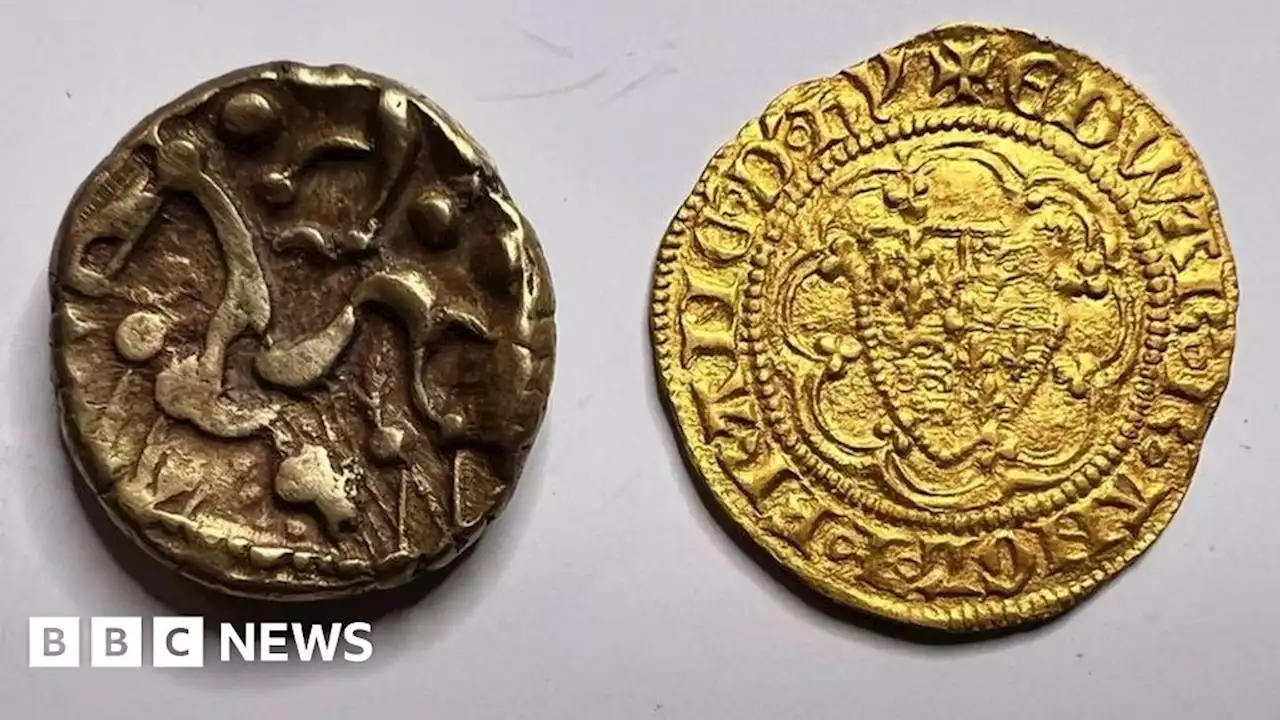 Detectorist's delight after unearthing gold coins