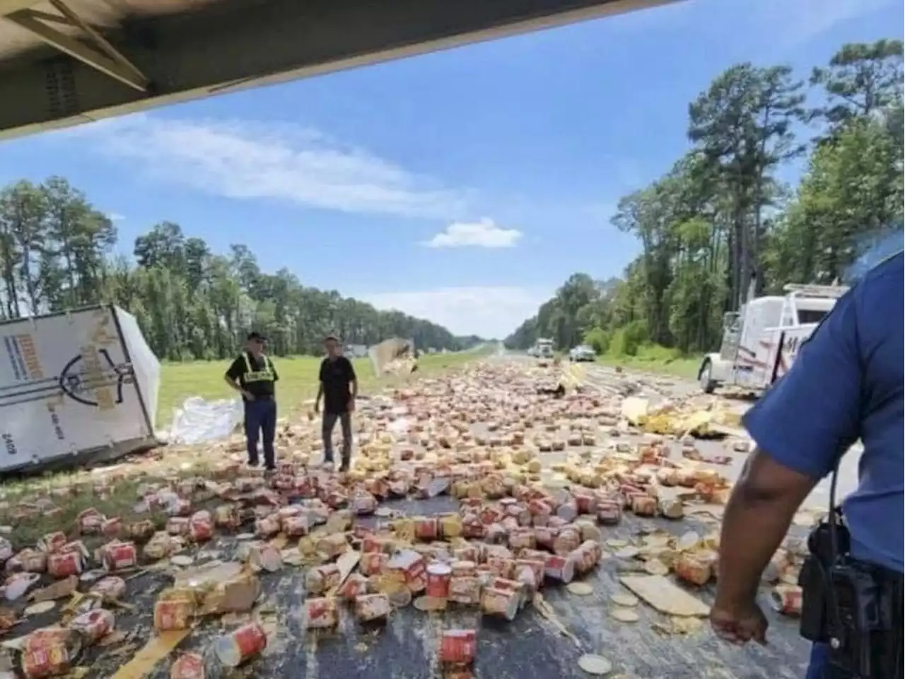 U.S. highway shut down for hours after truck crash leaves road covered in nacho cheese