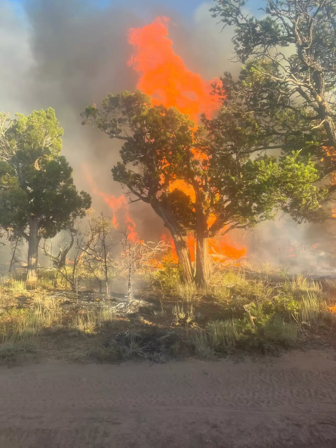 Little Mesa fire southwest of Delta growing, burning 300 acres – one of several fires in western Colorado