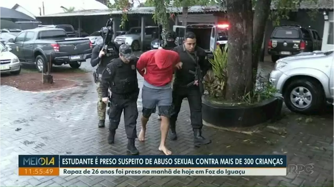 Estudante de psicologia é preso em Foz do Iguaçu suspeito de abusos sexuais contra mais de 300 crianças