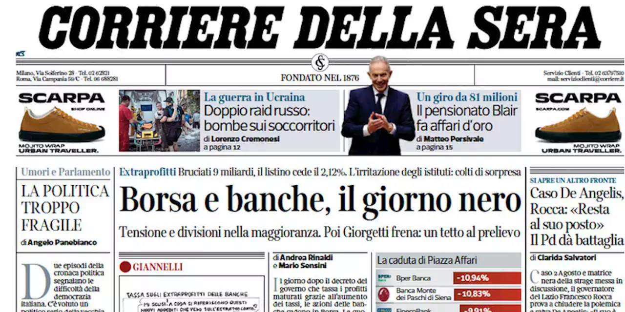 Le prime pagine di oggi - Il Post