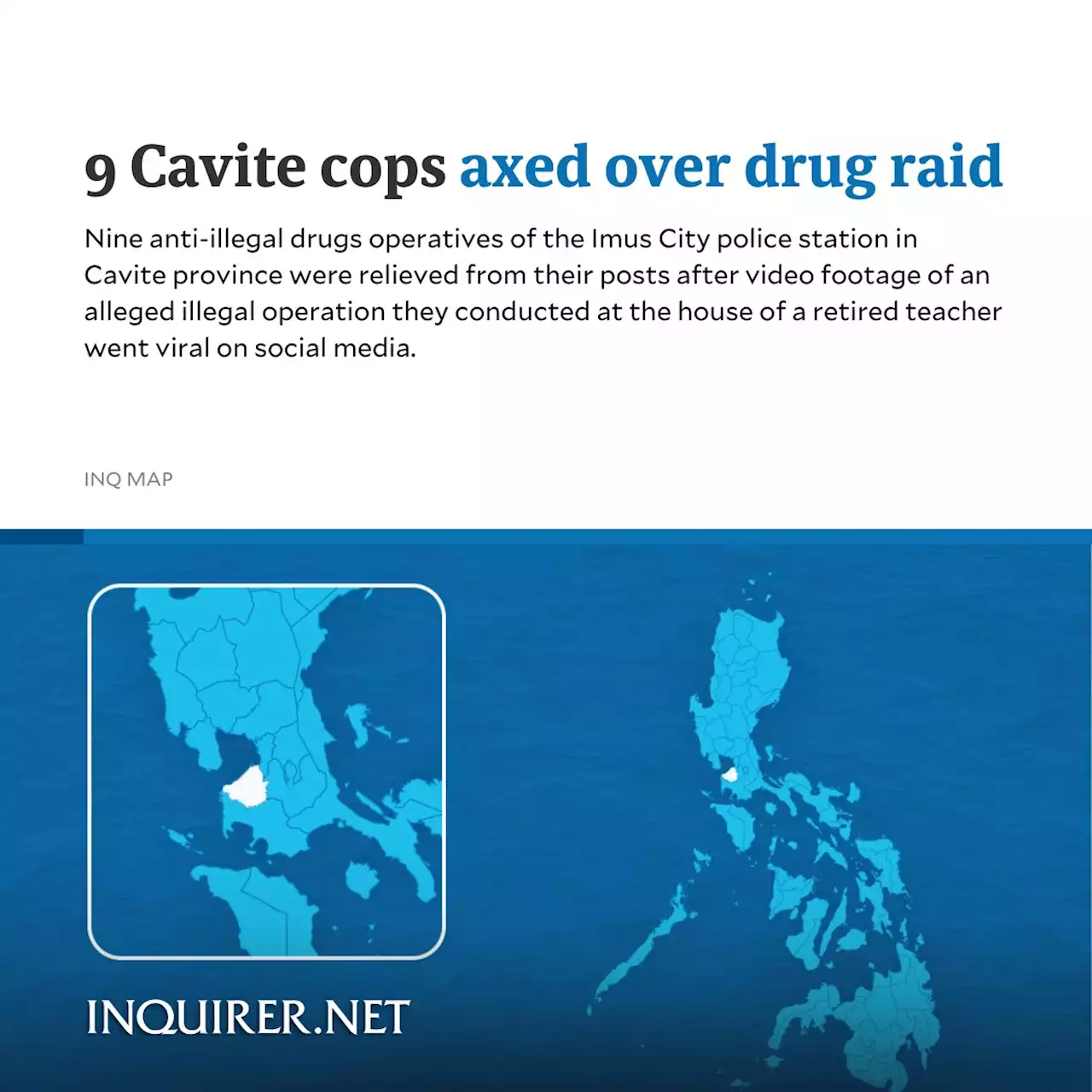 9 Cavite cops axed over drug raid