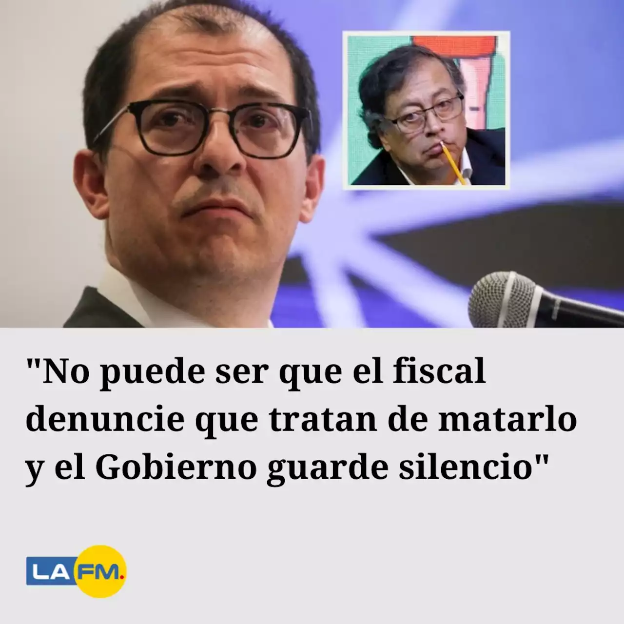 'No puede ser que el fiscal denuncie que tratan de matarlo y el Gobierno guarde silencio'