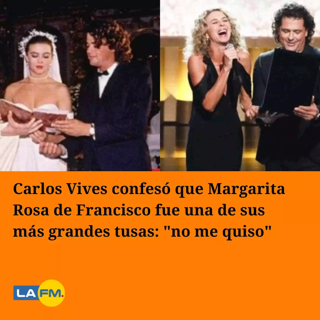 Carlos Vives confesó que Margarita Rosa de Francisco fue una de sus más grandes tusas: 'no me quiso'