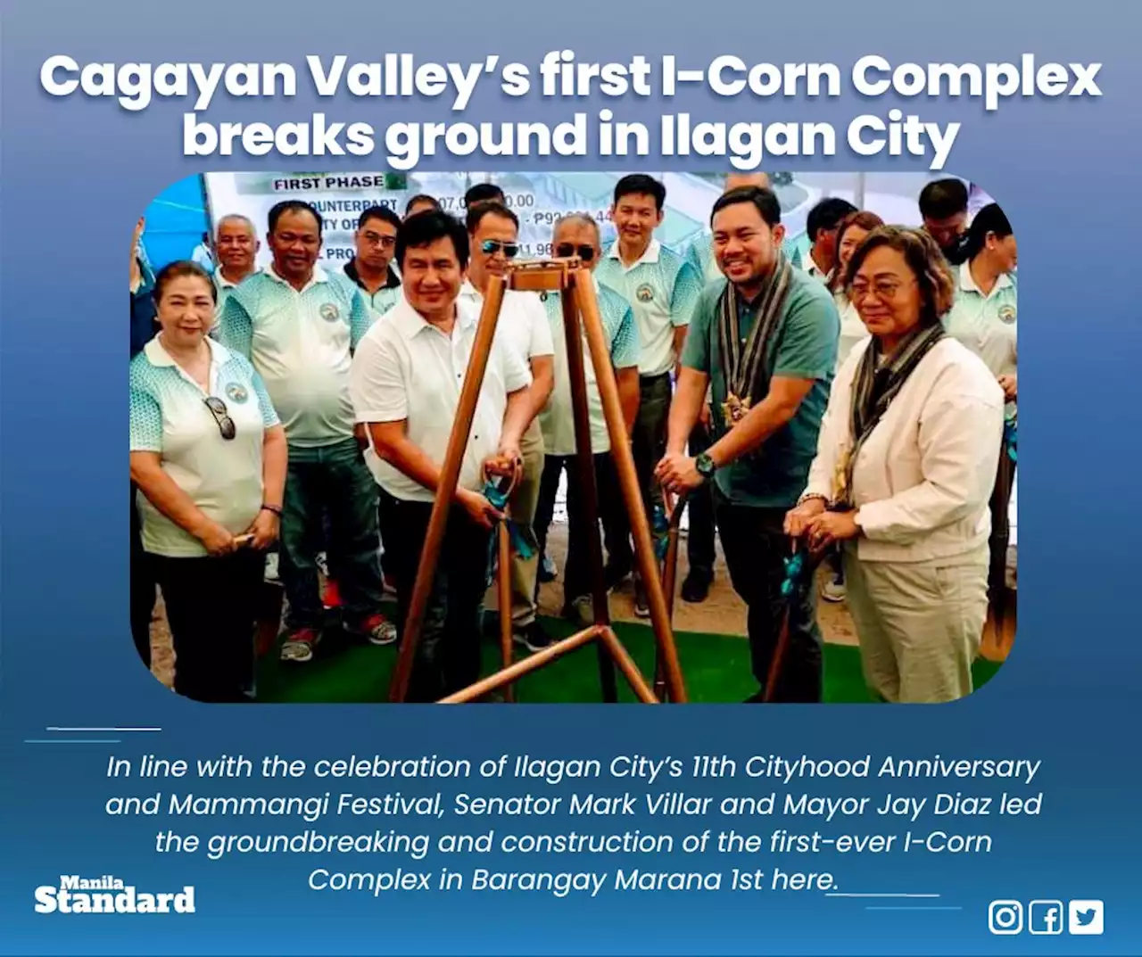 Cagayan Valley’s first I-Corn Complex breaks ground in Ilagan City