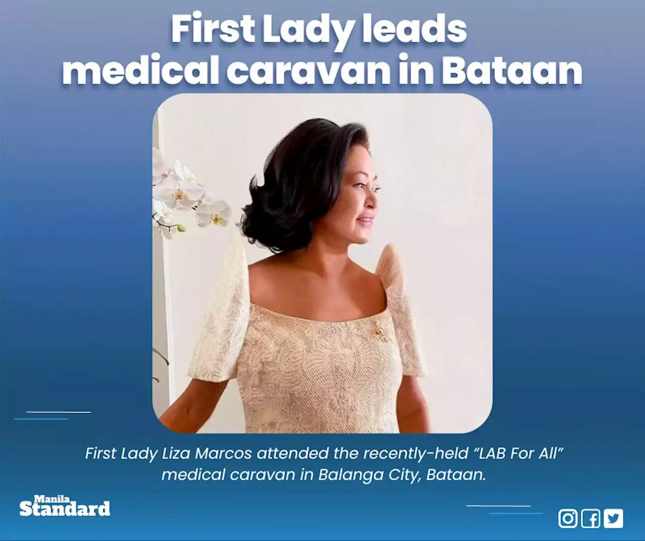 First Lady leads medical caravan in Bataan