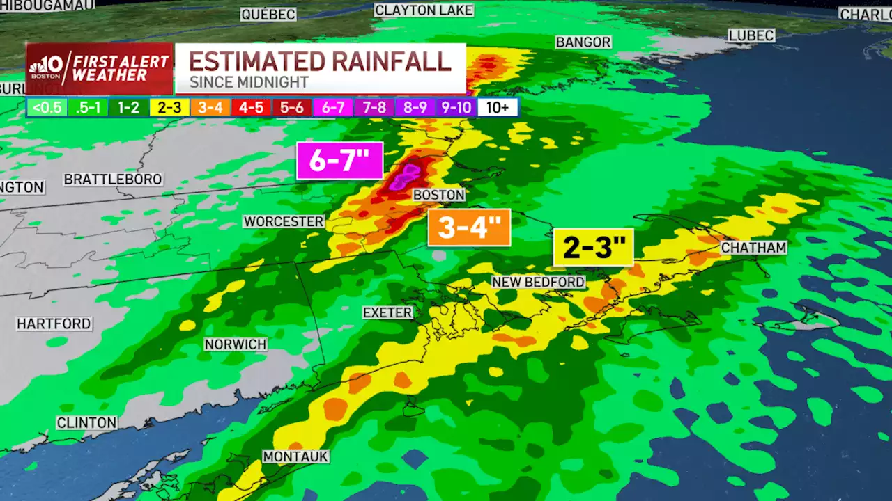 Here's how much rain fell on Mass. in Tuesday's intense storms