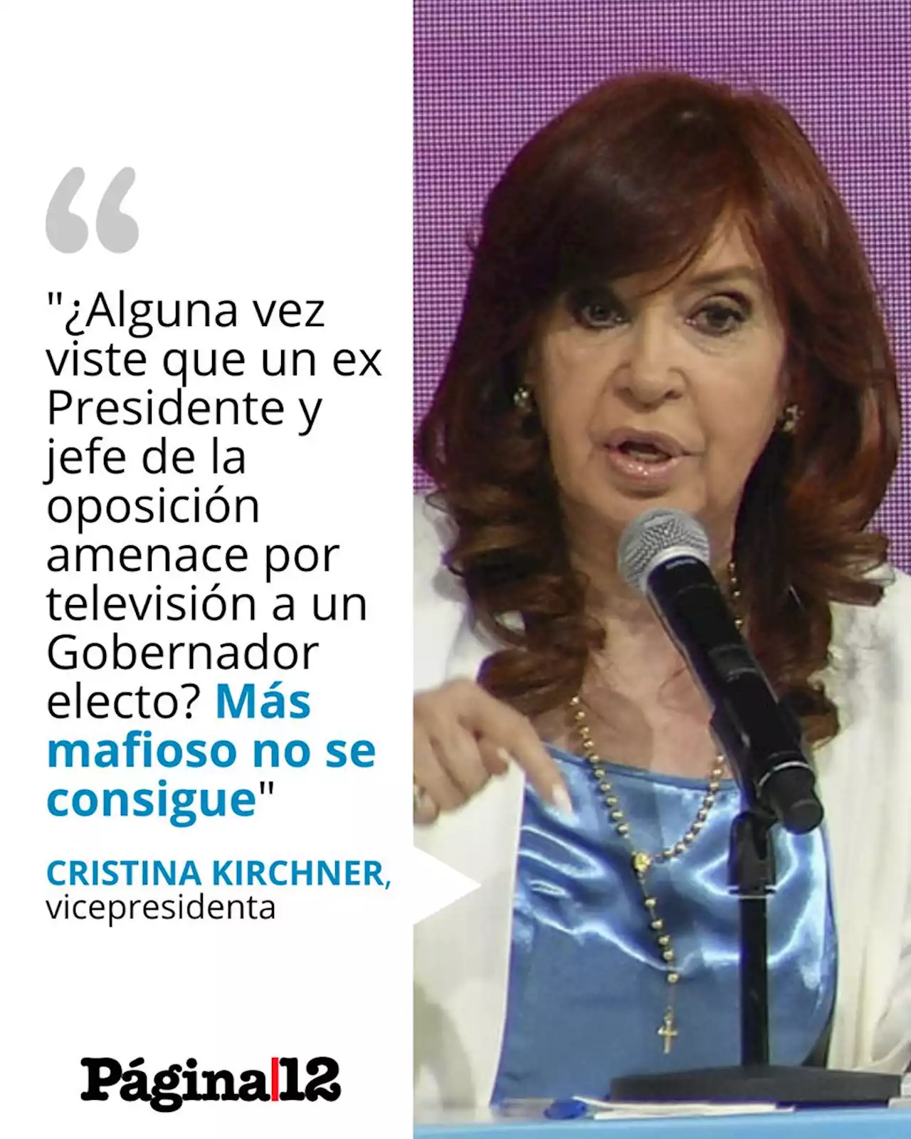 Cristina Kirchner volvió a apuntarle a Mauricio Macri: 'Más mafioso no se consigue' | Acusó al exmandatario de amenazar a senadores para que no den quórum