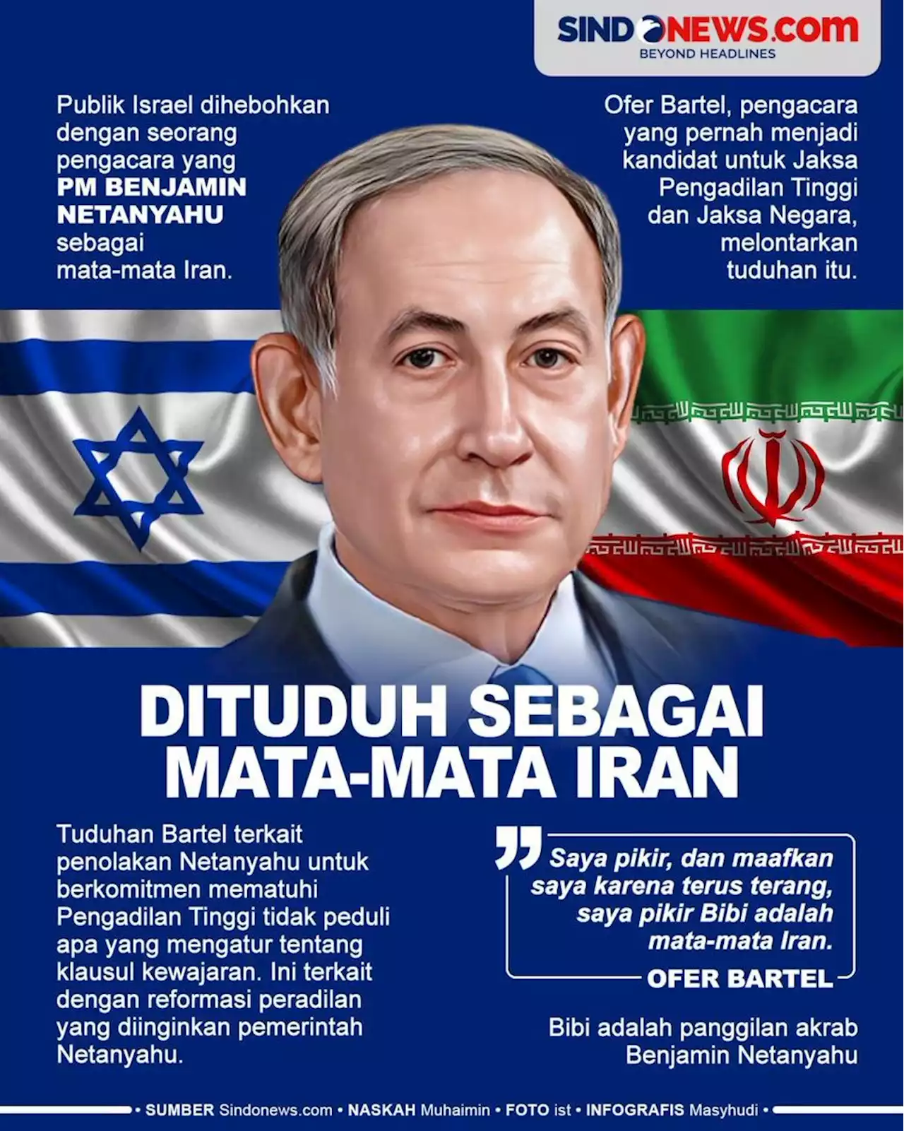 Israel Gempar, PM Netanyahu Dituduh Menjadi Mata-mata Iran