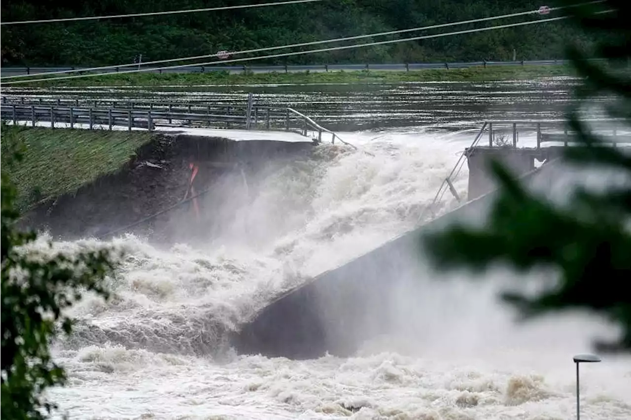 Norway river dam partly collapses after floods