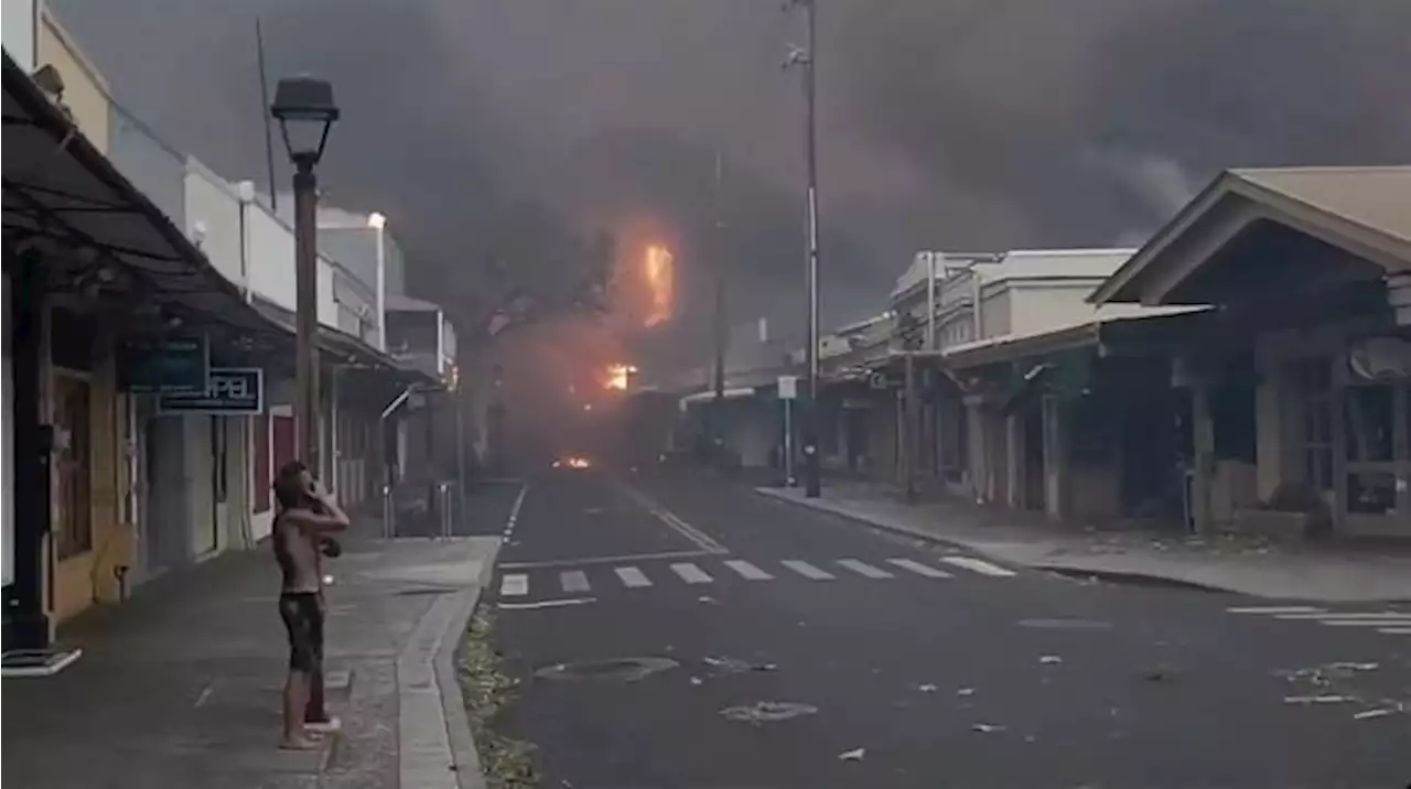 People in Hawaii flee into ocean to escape wildfire destroying historic Maui tourist town