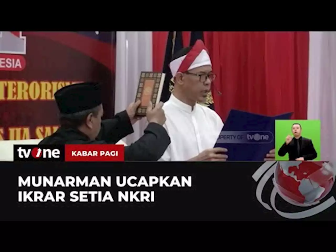 Eks Jubir FPI Munarman Berikrar Setia NKRI di Lapas Salemba - tvOne