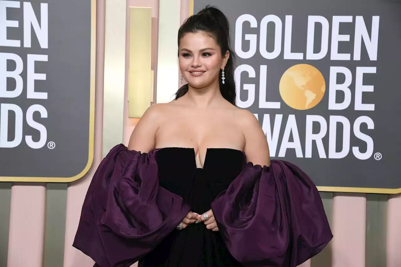 Selena Gomez Pairs a Plunging Bustier With Carrie Bradshaw's Favorite Accessory