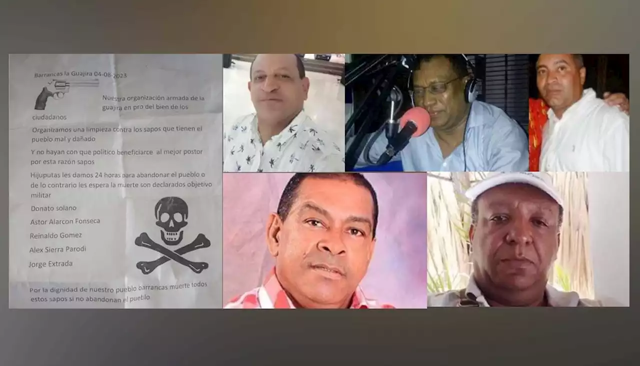 Lanzan panfleto con amenazas a cinco periodistas de La Guajira