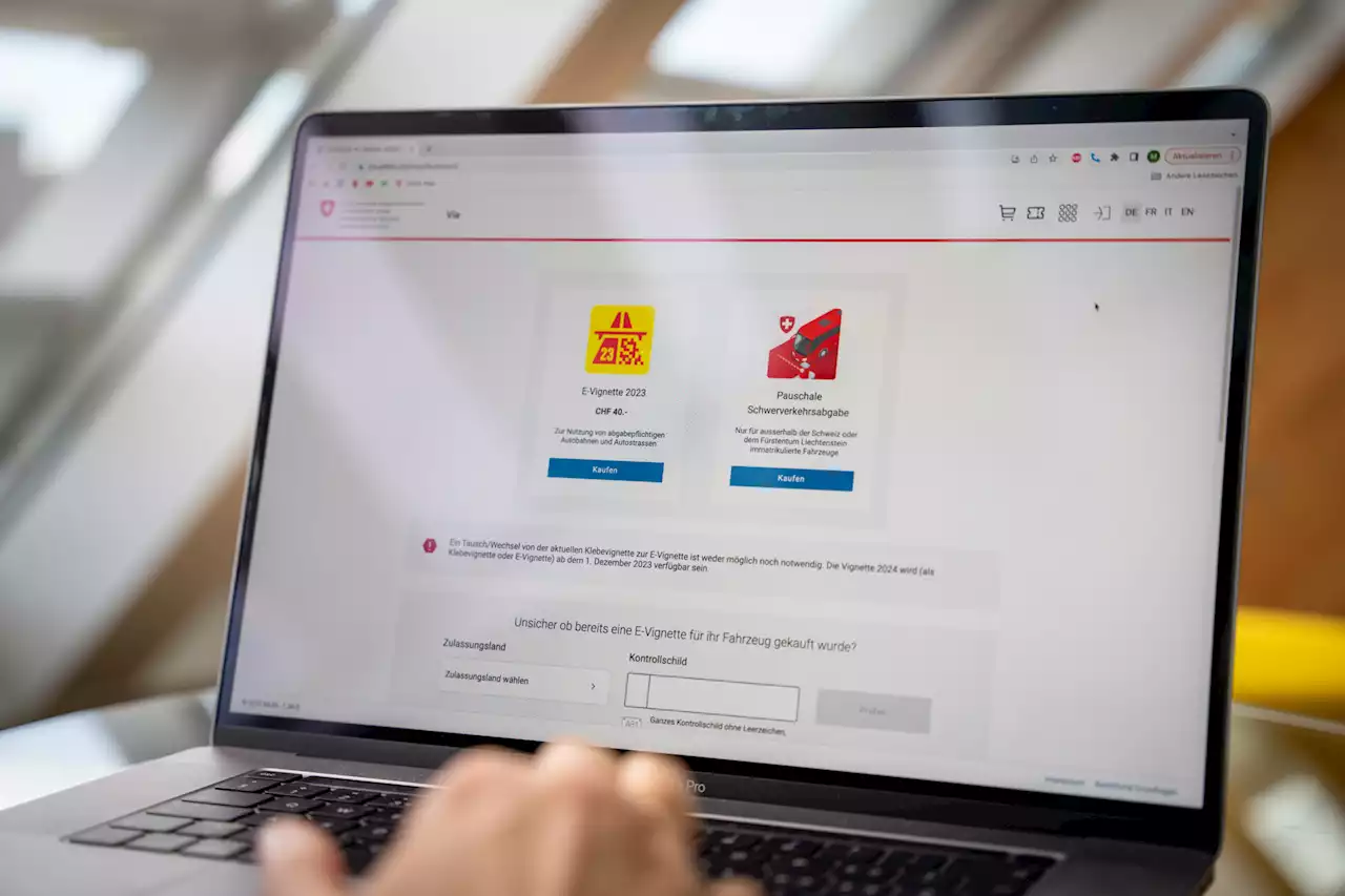 E-Vignette Schweiz: Schon 134'000 mal verkaufte Exemplare