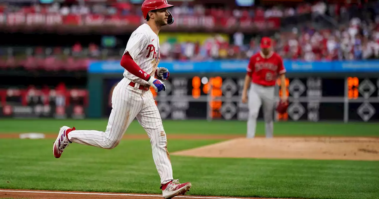 Trea Turner homers twice, Bryce Harper goes deep in Phillies' 6-4 win over Angels