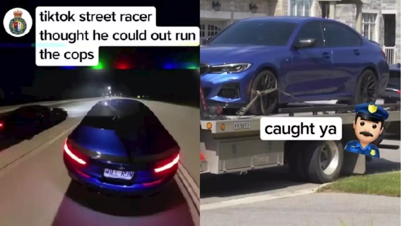 TikTok shared by GTA police parodies 'outrageous' stunt driving, reveals recent arrest