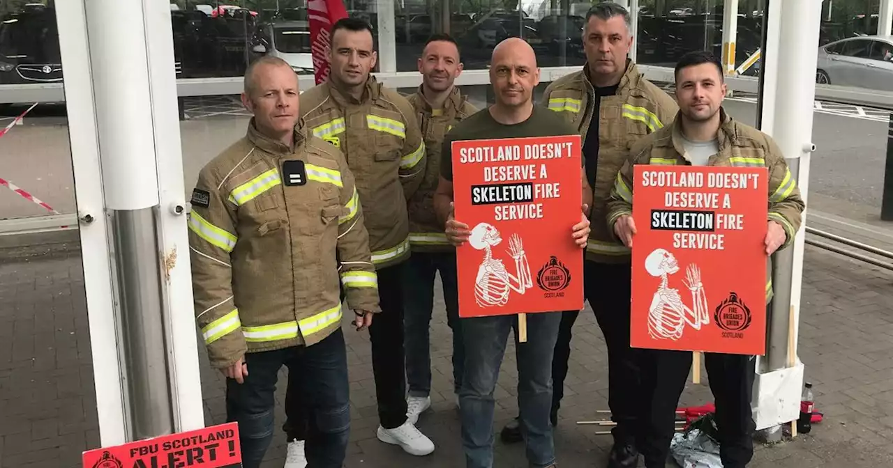 Lanarkshire firefighters highlight withdrawal of station's second engine