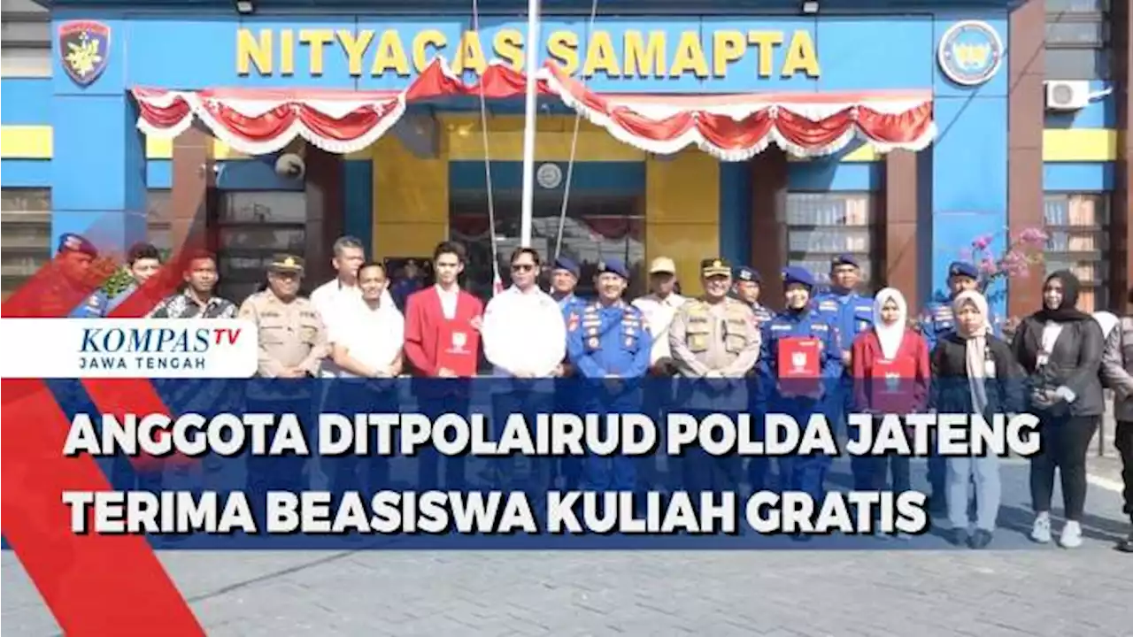 Anggota Ditpolairud Polda Jateng Terima Beasiswa Kuliah Gratis