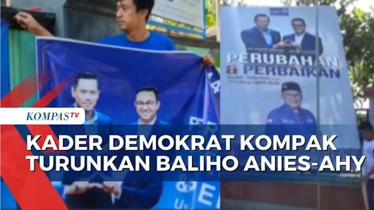 Kecewa, Kader Demokrat di Sejumlah Wilayah Turunkan Baliho Anies-AHY