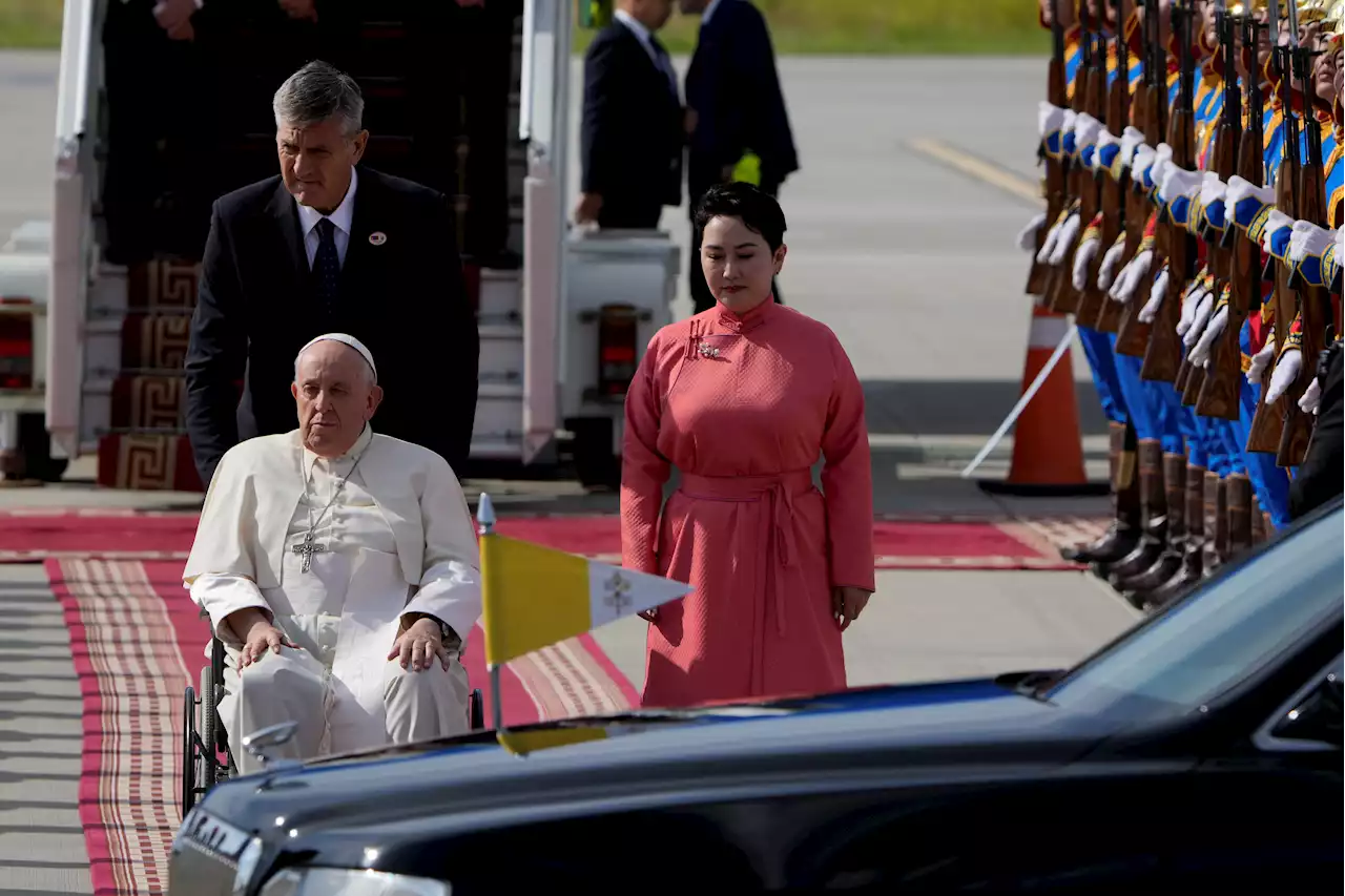 Pope arrives in Mongolia as Vatican relations with Russia and China remain strained