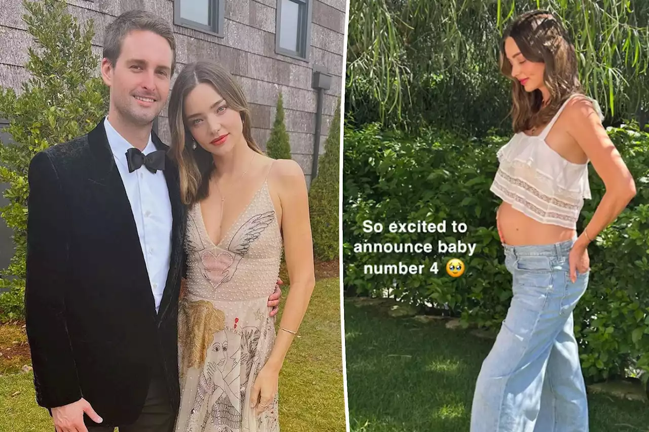 Miranda Kerr pregnant with son No. 4, her third baby with husband Evan Spiegel