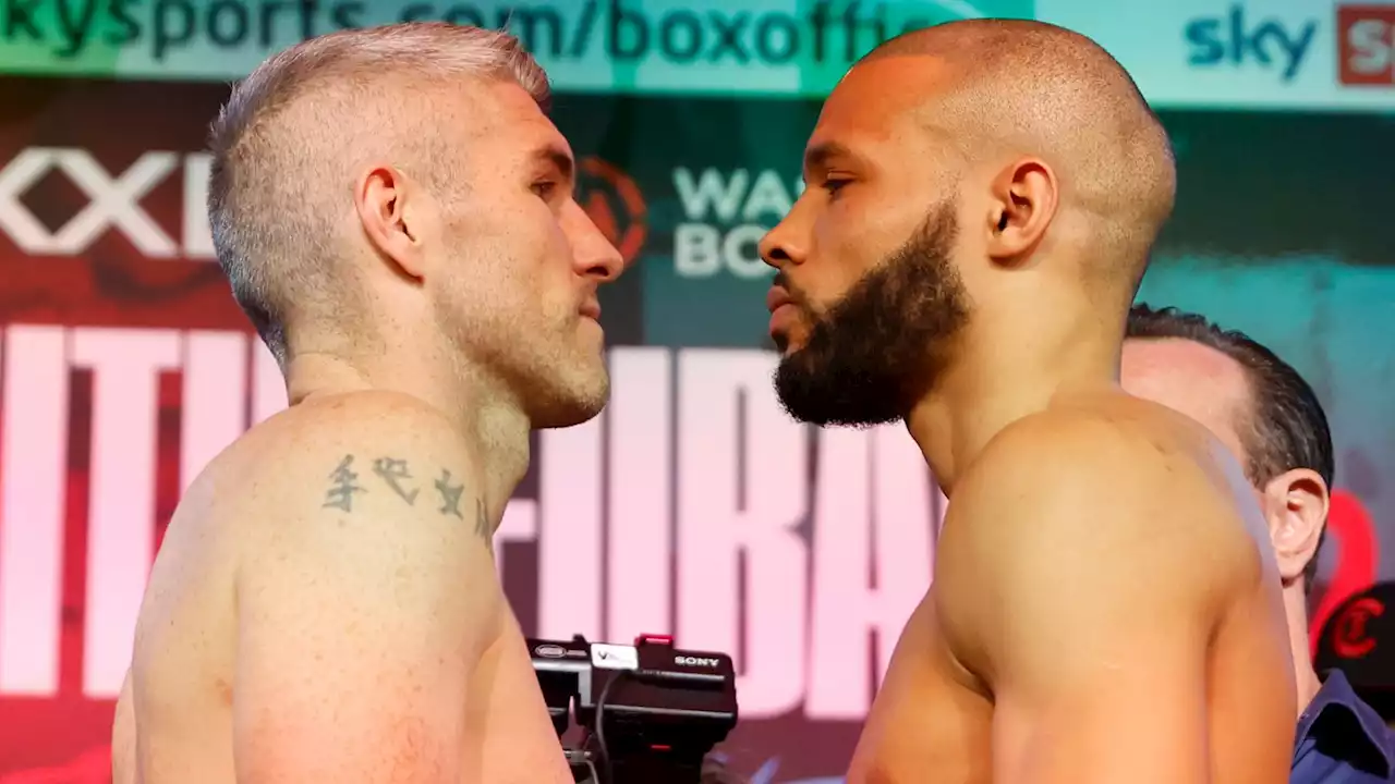 Liam Smith and Chris Eubank Jr make weight as towels fly ahead of Saturday's Sky Sports Box Office rematch