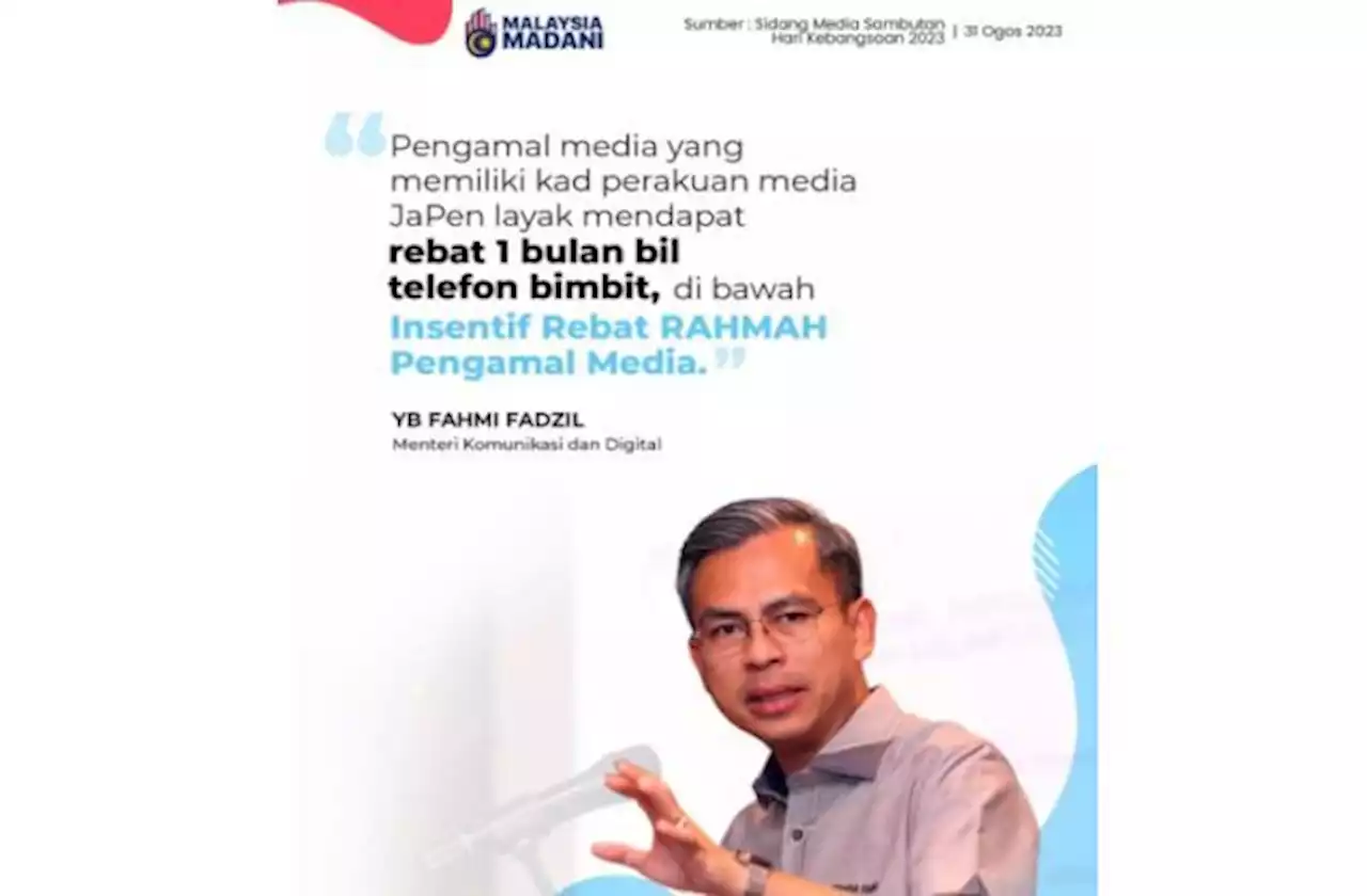 Fahmi: One-month phone bill rebate for media practitioners