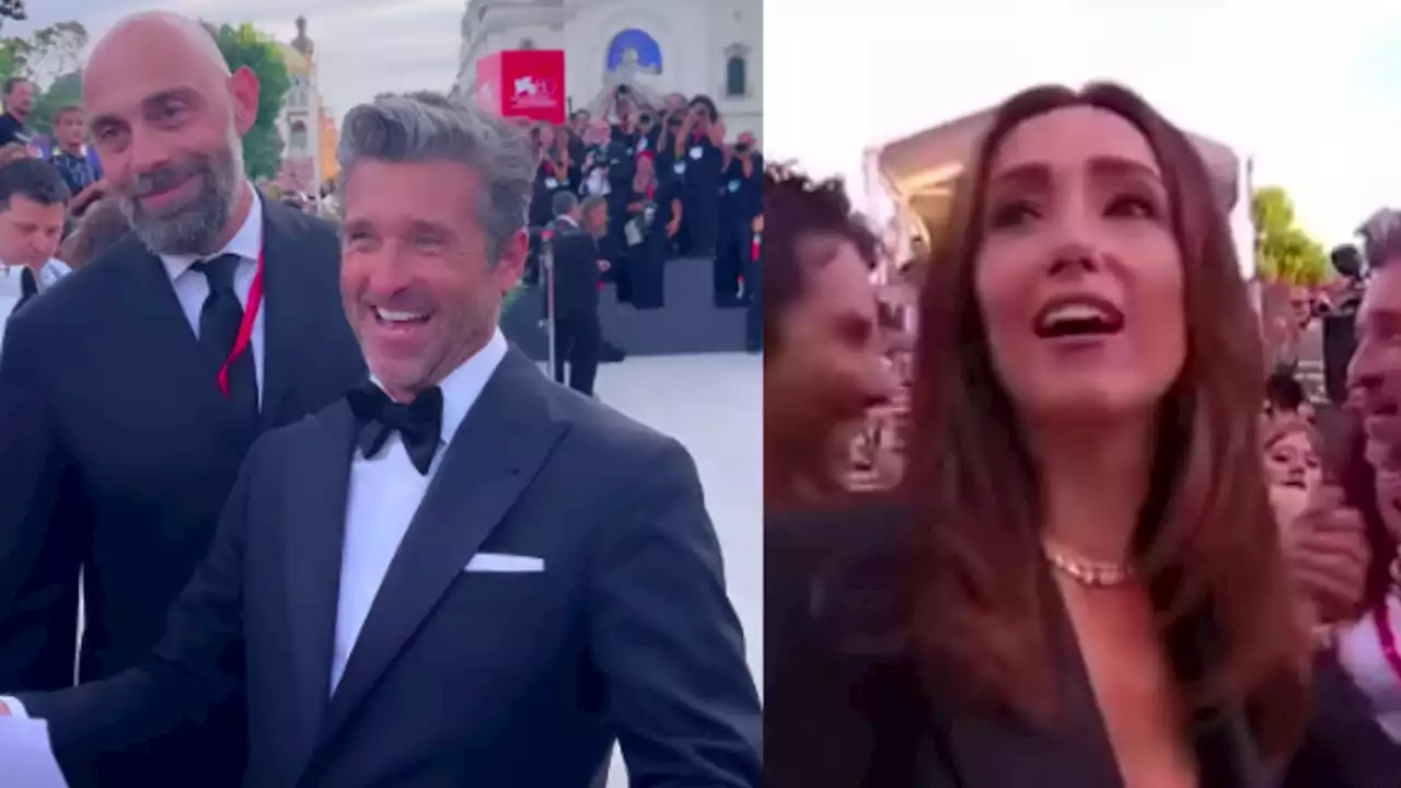 Festival di Venezia, Caterina Balivo emozionata per il bacio con Patrick Dempsey: 'Scusa amore'