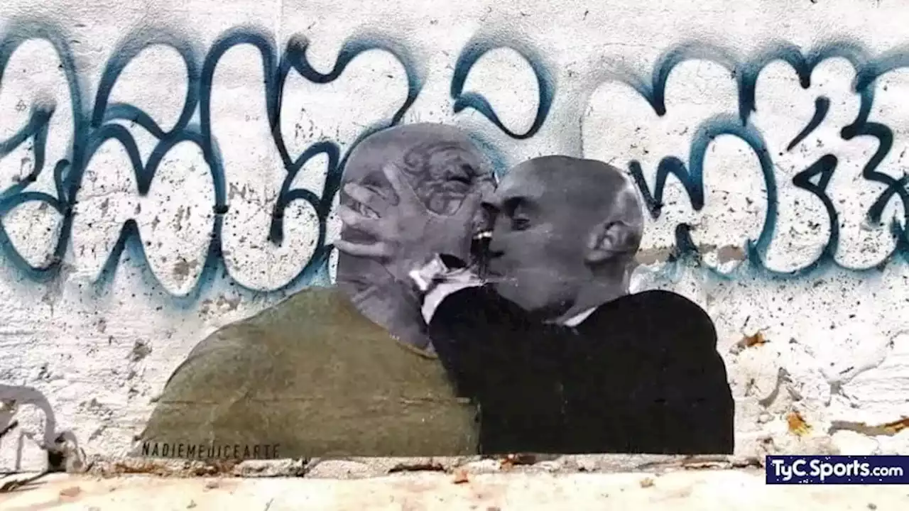 POLÉMICO mural: Luis Rubiales está BESANDO a Mike Tyson